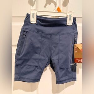 Canadiana Geographic Kids 7/8 Blue Shorts Pockets Unisex